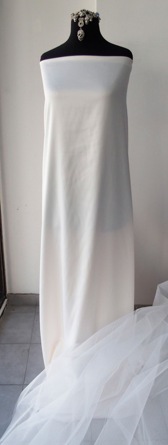 Superior Dull Duchess Fabric Bridal Satin Wedding Dress Eveningwear Crepe  Back | eBay
