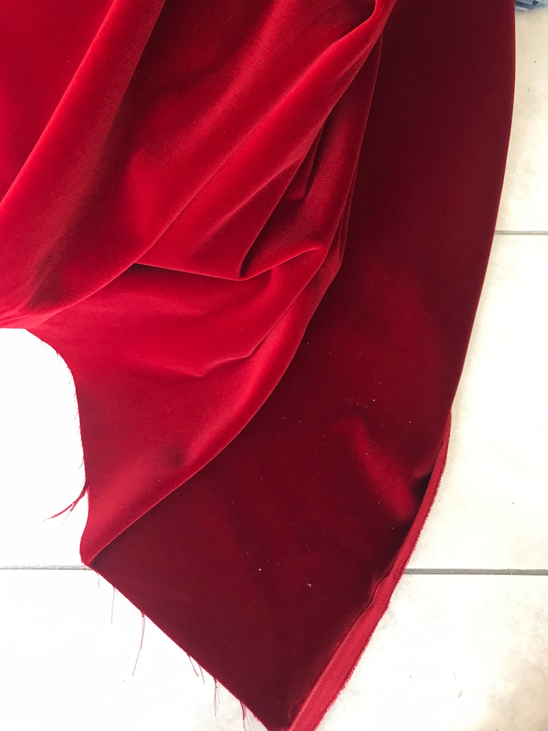 Red Cotton Velvet Fabric Premium Quality by Niedieck 150cm - Etsy