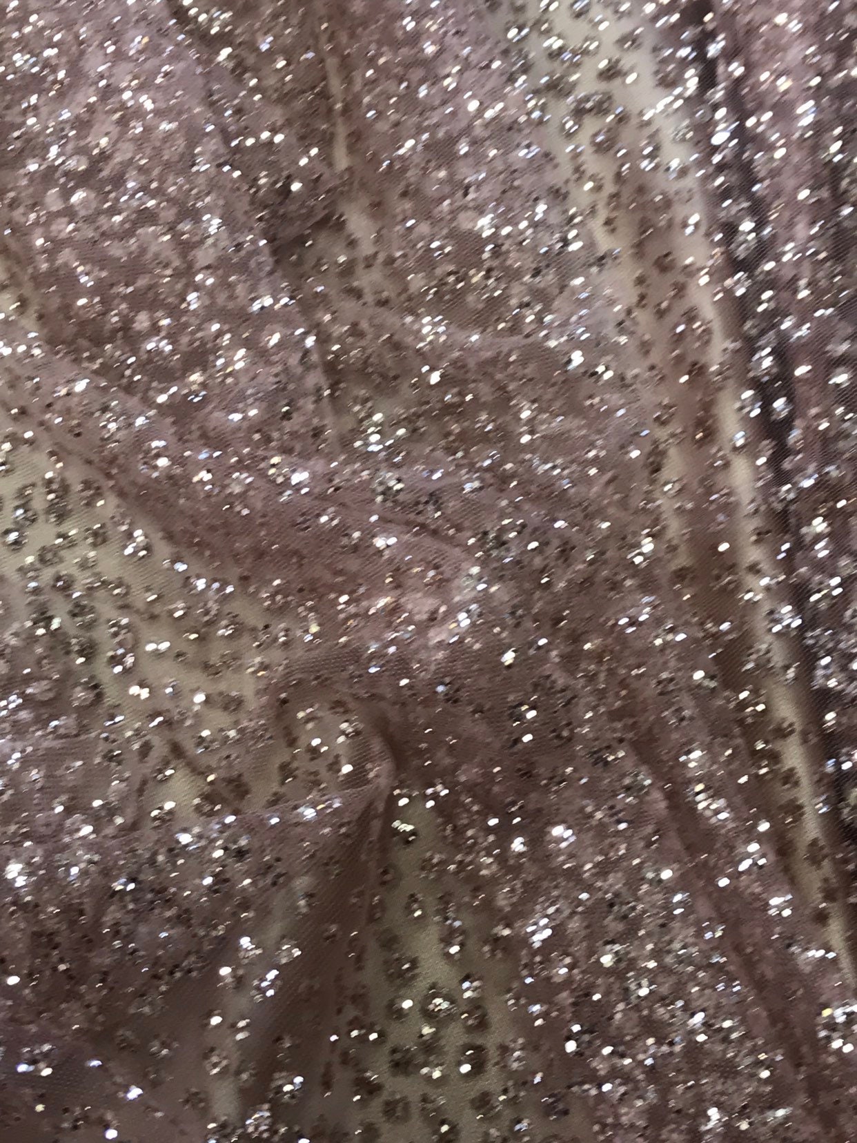Pale Gold Glitter Tulle Salvage