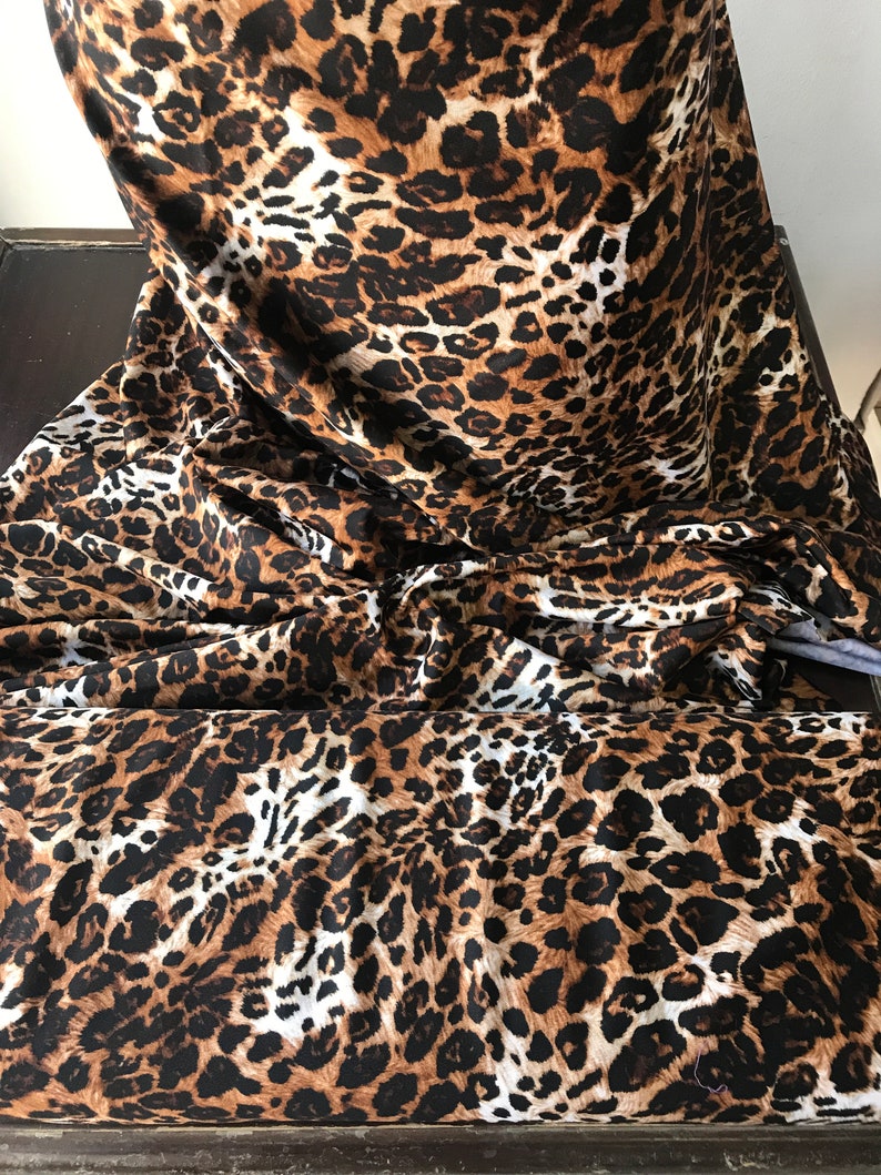 Animal print Leopard Cheetah Lycra Spandex fabric shiny 4 way | Etsy