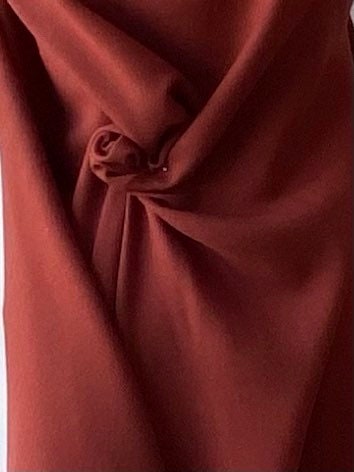 Cotton Crepe Chocolate Brown Fabric remnant-145cmx120cm Plain