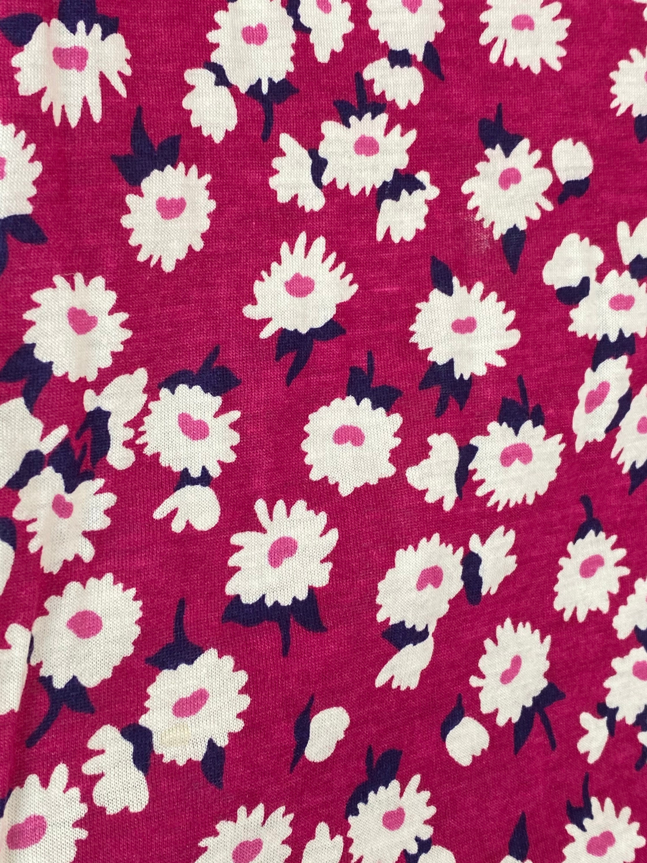 Small Flower Cotton Jersey Fabric Daisy Cotton Jersey Knit Fabric -   Israel