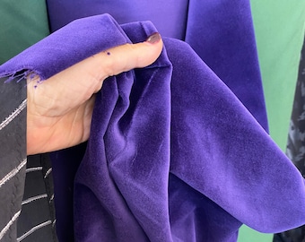 purple cotton velvet fabric, purple velvet premium quality 150cm wide velvet coating 307 g/sqm