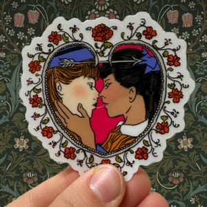 Sapphic Kiss Aufkleber