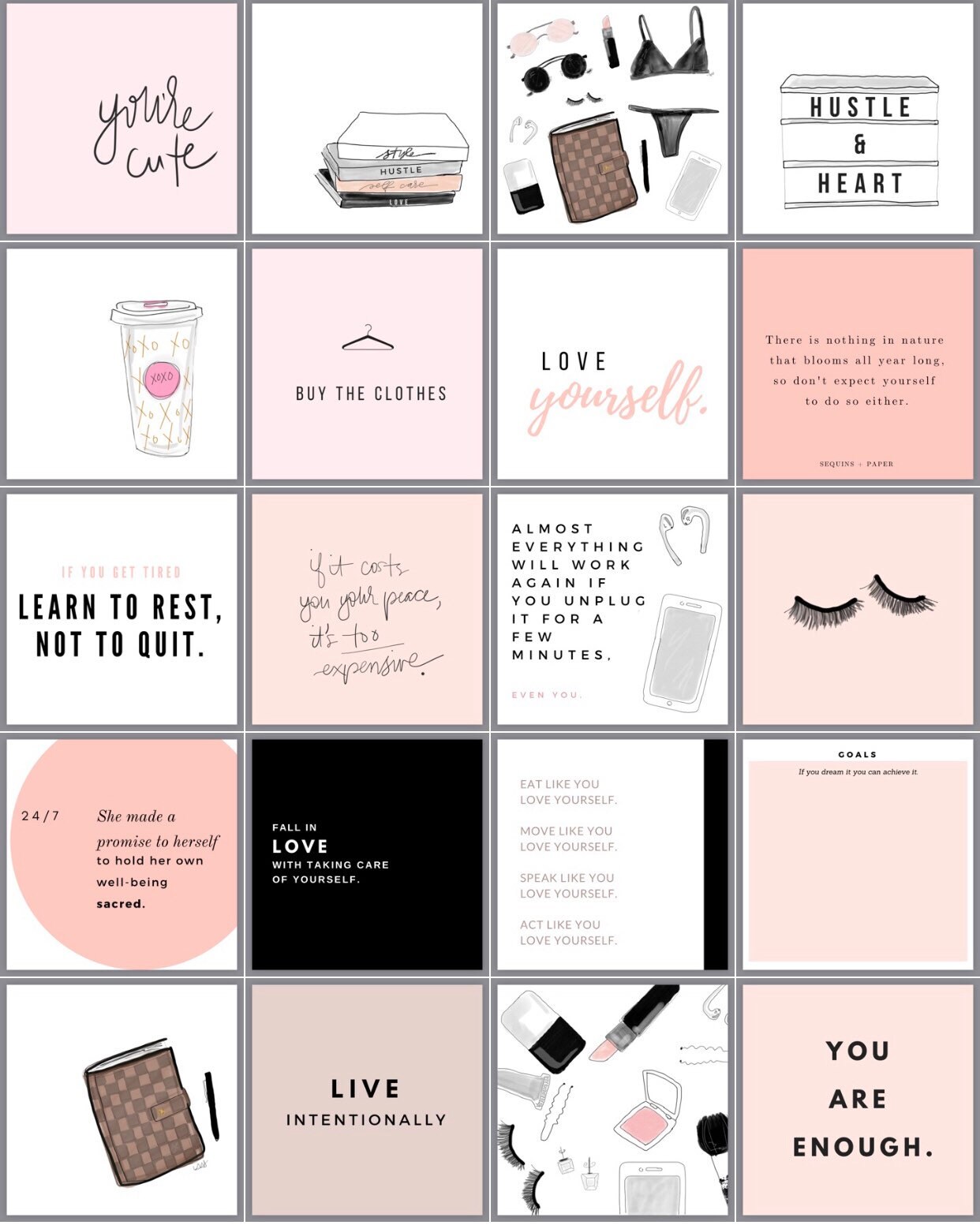 PDF Fileself Care Planner Cards the Planner Spot Etsy