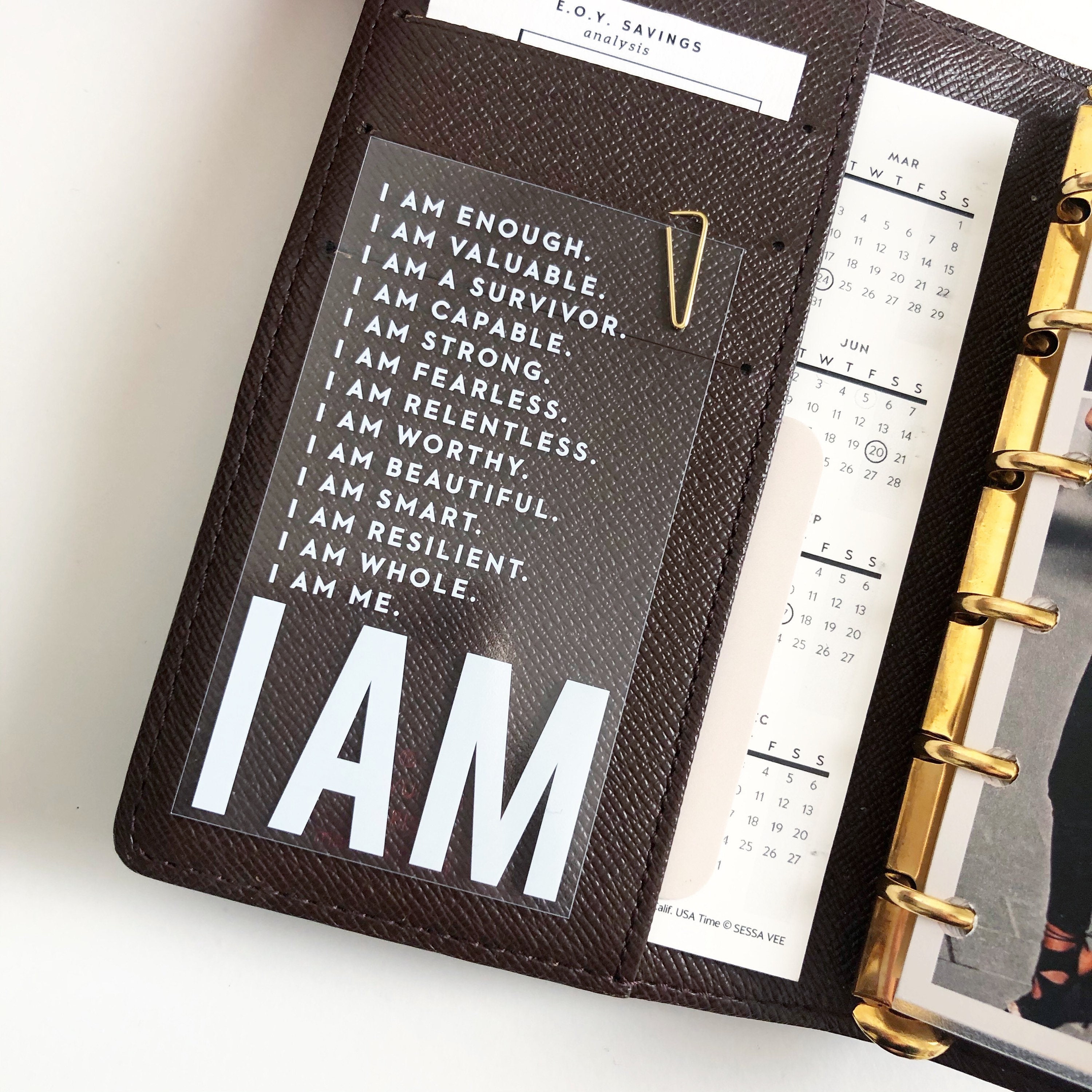 I AM Mantra | Clear Journaling Card