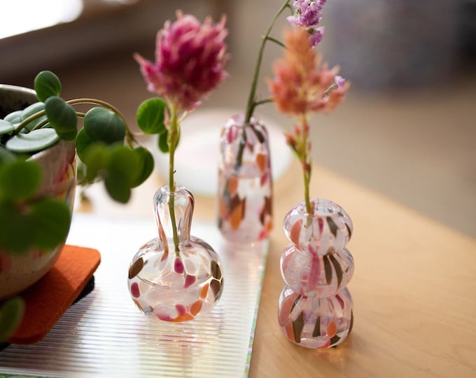 Glass Blown Neapolitan Mini Vase