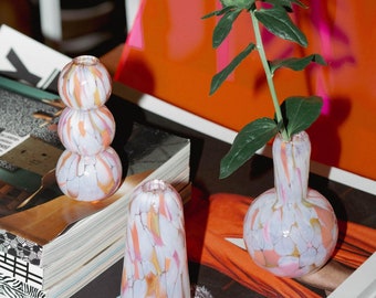 Glass Blown Neapolitan Mini Vase