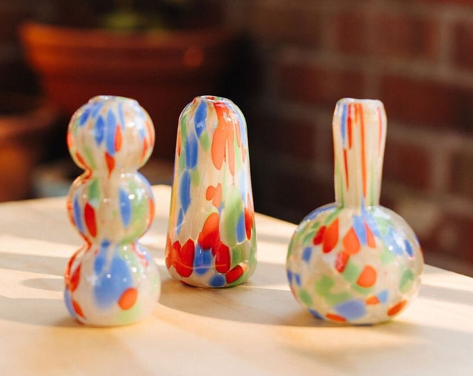 Glass Blown Snacktime Mini Vase