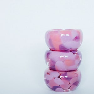 Glass Blown Pink Moon Bowl image 10