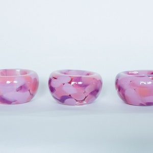 Glass Blown Pink Moon Bowl image 9