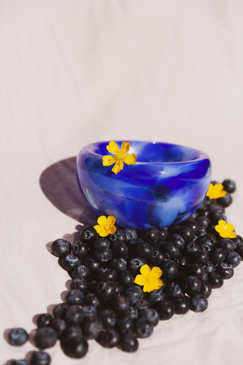 Glass Blown Catch a Wave Nest Bowl