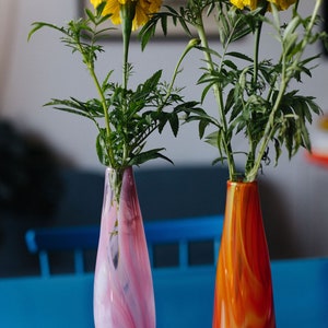 Glass Blown Top Dog Tie-Dyed Pencil Vase image 4