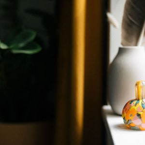 Glass Blown 90's Neon Anorak Mini Vase image 8