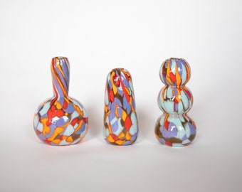 Glass Blown Jester Mini Vase
