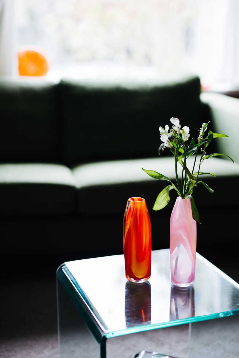 Glass Blown Top Dog Tie-Dyed Pencil Vase image 7