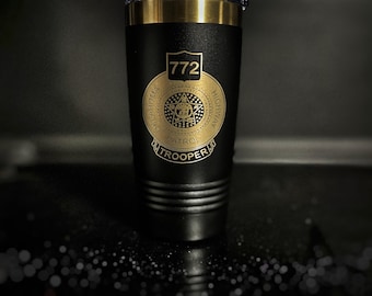 Law Enforcement Police Personalized Tumbler YOUR Agency Badge or Patch Tumbler Cup Gift