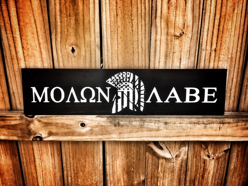 thumbnail image 2 of Molon Labe Warrior Stars & Stripes 3'x5' Flag – Rough Tex® 100D Polyester 2 of 5