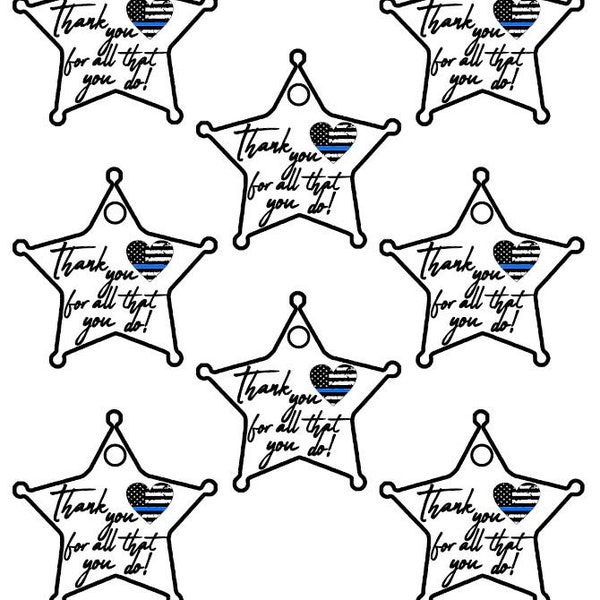 Sheriff Thank You Tags Etsy sheriff-thank-you-tags-etsy