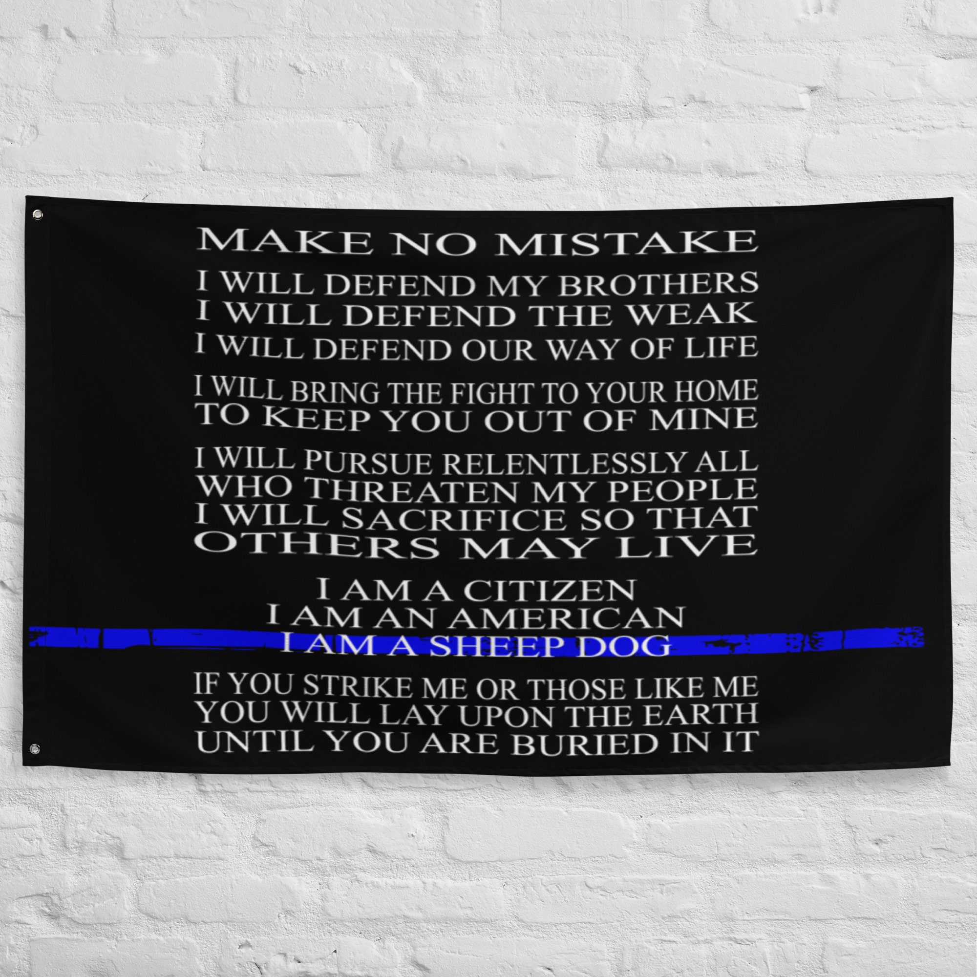 Thin Blue Line I Am a Sheep Dog Quote for Law Enforcement Etsy