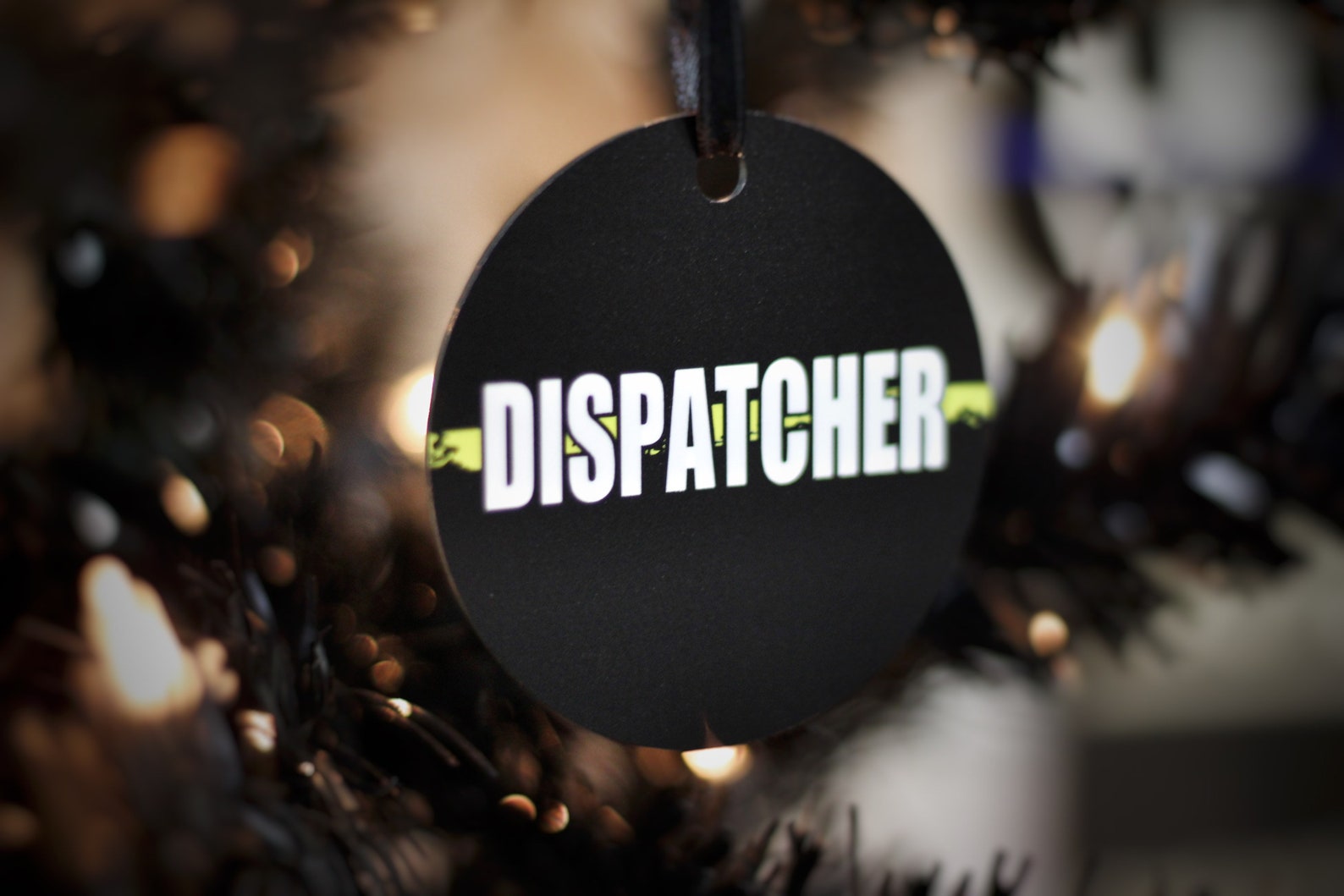 911 Dispatcher Thin Gold Line Personalized Black Metal - Etsy