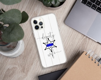 Deputy Wife 6 Point Star Phone Case, Gift for Sheriff Deputy Wife, Thin Blue Line Mrs Deputy Engagement Bridal Shower Wedding