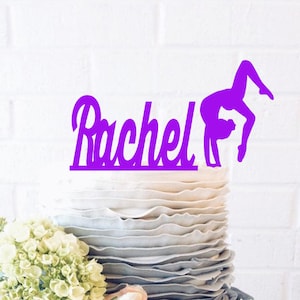 Gymnast Cake Topper Set Name Cake Topper Gymnast birthday party decorations gymnast baby shower gymnastra gymnastics cake topper girls topp