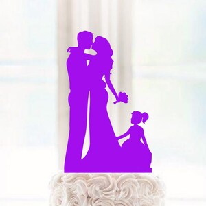 blended family Wedding Cake Topper, thick bride topper, plus sized bride cake, Topper with curvy bride, wedding topper, plus sized family to