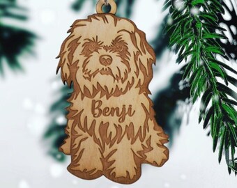 Havanese ornament, dog christmas ornament, Havanese christmas ornament, memorial ornament, pet ornament, Havanese puppy ornament, doggie orn