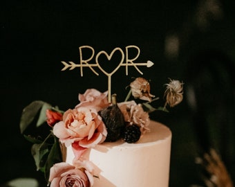 Arrow Wedding, wedding cake topper, arrow cake topper, arrow topper, initial cake toper, rustic wedding cake, rustic topper with arrow initi