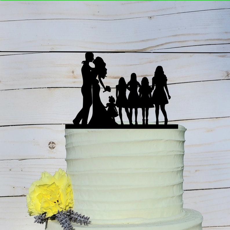 Custom Family Wedding Cake Topper Family Wedding Wedding Etsy