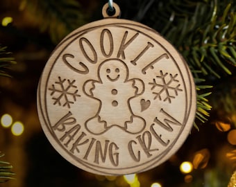 cookie baking crew ornament set, baker ornament, christmas crew, baking contest, baking group, cookie makers, cookie tasters