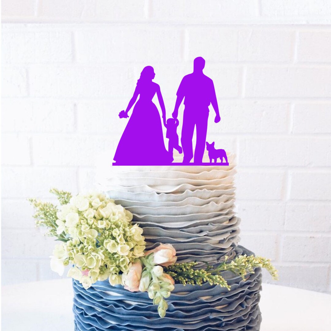Wedding Cake Topper Bride and Groom Silhouette Wedding Cake Topper ...