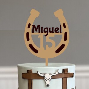 horseshoe birthday, horseshoe baby shower, horseshoe cake, horseshoe topper, boy horseshoe 15th birthday, Roman numeral birthday cake topper