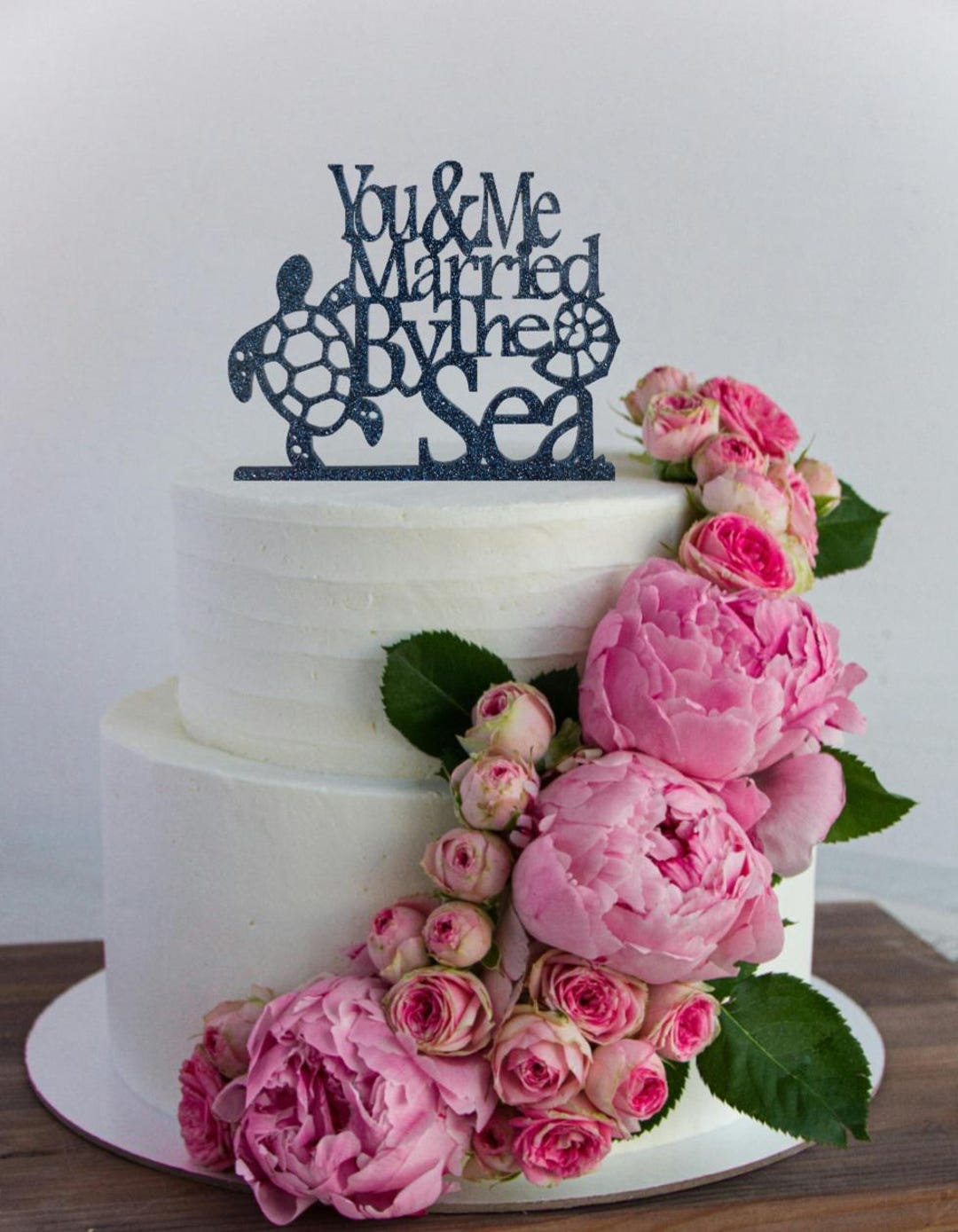 Married Turtle You & Me Married by the Sea Wedding Cake Topper Turtle You and Me ...