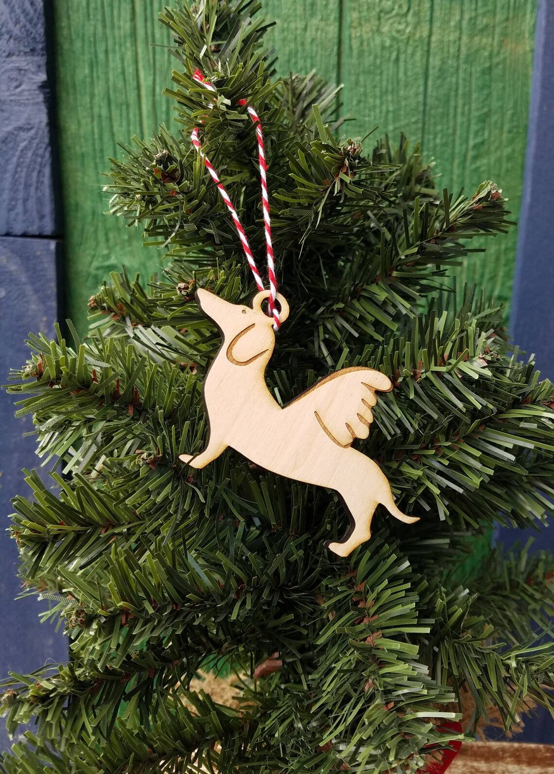 Sale Wooden angel dachshund Christmas ornament dachshund  Etsy