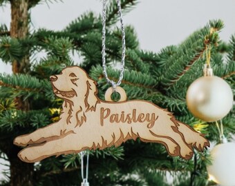 golden retriever ornament, retriever christmas, christmas ornament, dog ornament, pet ornament, golden ornament, retriever silhouette laying