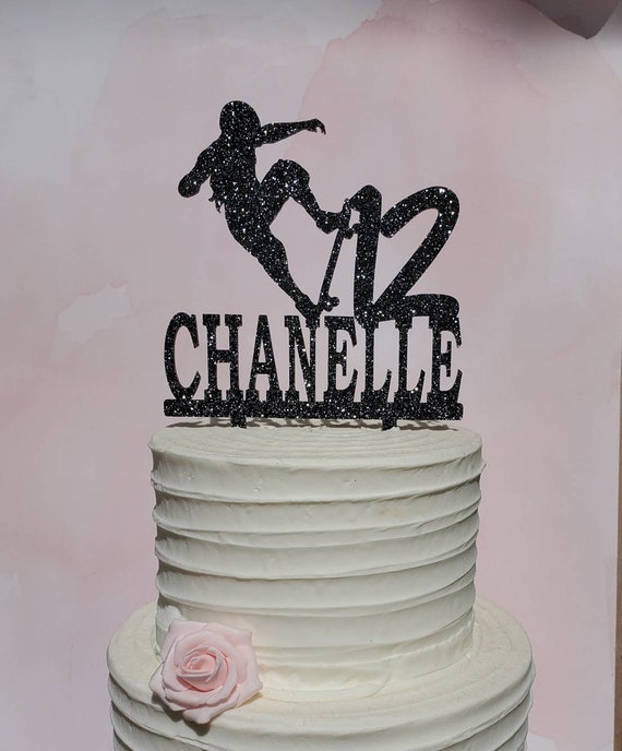 Girl Skateboard Birthday Cake Topper Skateboard Topper Etsy