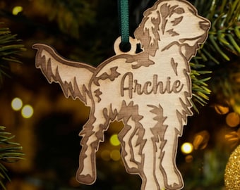 English Setter ornament, Setter christmas ornament, Setter ornament, pet memorial ornament, engraved memorial Setter, english dog ornament