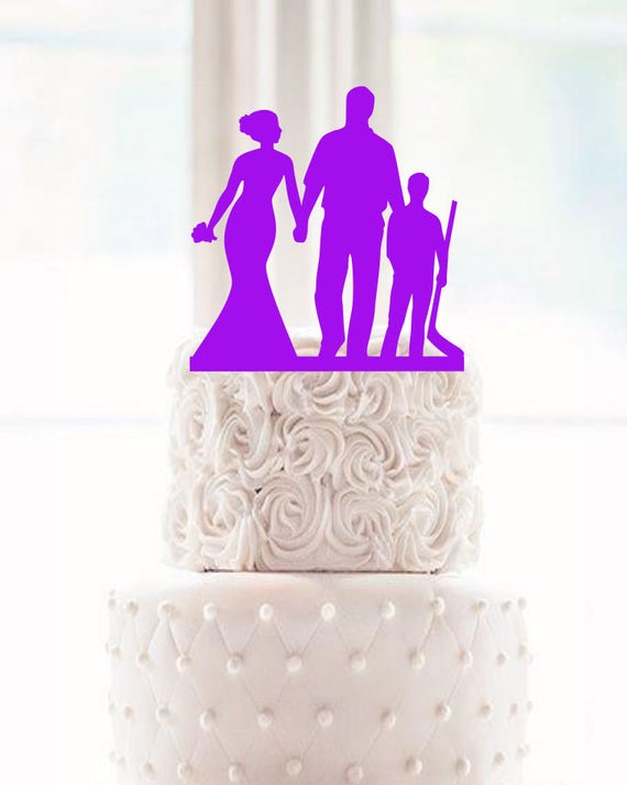 Bride And Groom Silhouette Wedding Cake Topper Holding Hands Etsy