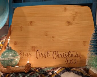 Free Shipping*** Cutting Board Laser Engraved Custom Bamboo | Personalized Christmas Gift | Wedding Gift for the Couple | Grandma's Recipe