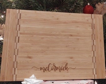 Custom Butcher Block Charcuterie Board | Last Name Gift | Housewarming Gift | Christmas Present | Wedding Gift | Gift for Couple | Gift