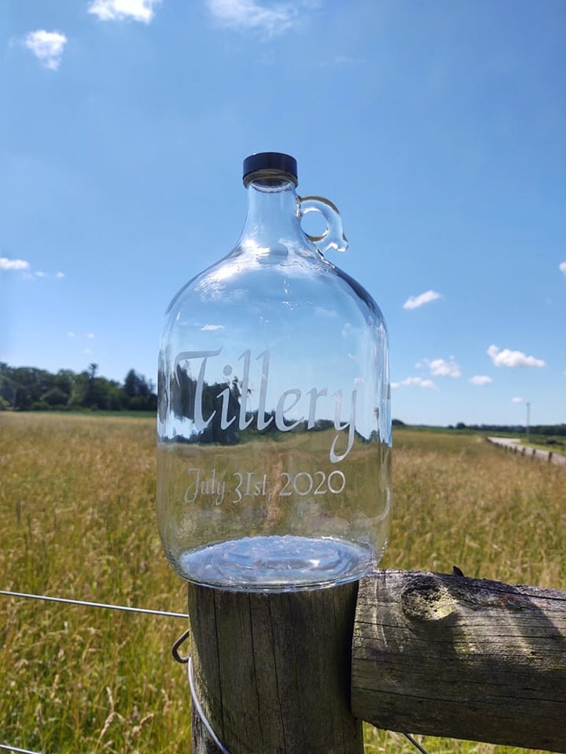 4 X Custom Jugs With Name 1 Gallon Glass Jug Wedding Fund Etsy