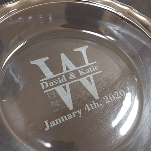 Personalized Pie Plate | Custom Holiday Gift | Wedding Gift | Christmas Gift | Unique Gift  | Pyrex Dish