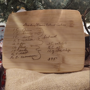 Laser Etched Custom Bamboo Cutting Board | Personalized Wedding Gift for the Couple | Grandma&#39;s Recipe | Funny Kitchen Gift for Mom