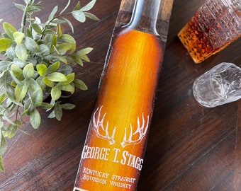 Hand Painted Bourbon Barrel Stave (George T. Stagg bottle)