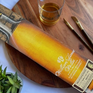 Hand Painted Bourbon Barrel Stave (William Larue Weller bottle)
