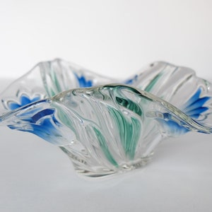 70&#39;s Mikasa German Crystal Bluebells Pattern Dish, Catch-All