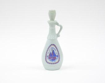 1963 Jim Beam blå holländsk nautisk spritflaska med propp