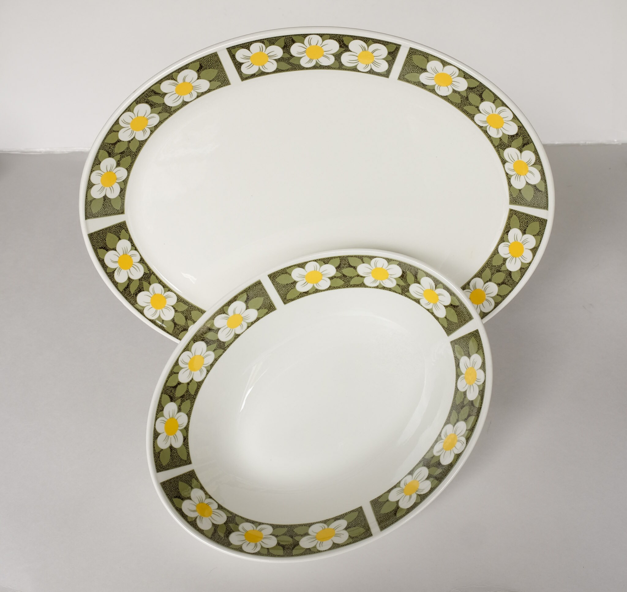 Johnson Brothers Ironstone Meadowbrook Platter and Dish Serving Set